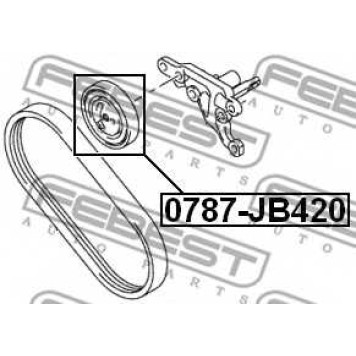 Натяжной ролик поликлинового ременя FEBEST 0787-JB420-1