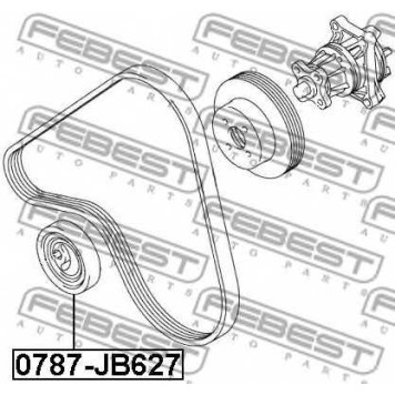 Натяжной ролик поликлинового ременя FEBEST 0787-JB627-1