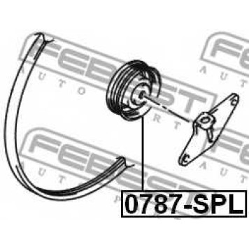 Натяжной ролик поликлинового ременя FEBEST 0787-SPL-1