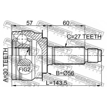 Шарнир приводного вала FEBEST 0810-B9-1