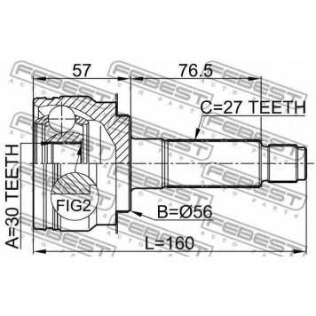 Шарнир приводного вала FEBEST 0810-B9R-1