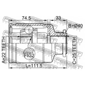 Шарнир приводного вала FEBEST 0811-1001-1