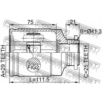 Шарнир приводного вала FEBEST 0811-1002-1