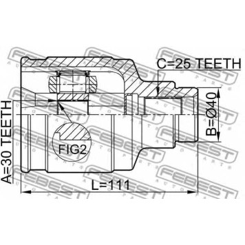 Шарнир приводного вала FEBEST 0811-1003-1
