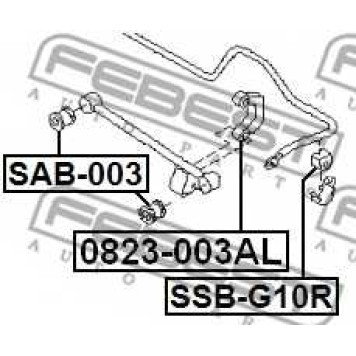 Тяга / стойка стабилизатора FEBEST 0823-003AL-1