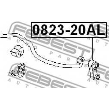 Тяга / стойка стабилизатора FEBEST 0823-20AL-1