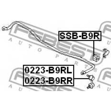 Тяга / стойка стабилизатора FEBEST 0823-B9RR-1