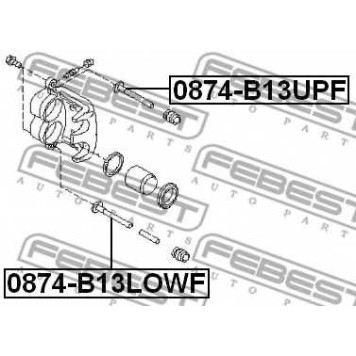 Направляющий болт корпуса скобы тормоза FEBEST 0874-B13UPF-1