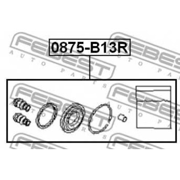 Ремкомплект тормозного суппорта FEBEST 0875-B13R-1