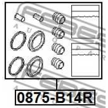 Ремкомплект тормозного суппорта FEBEST 0875-B14R-1
