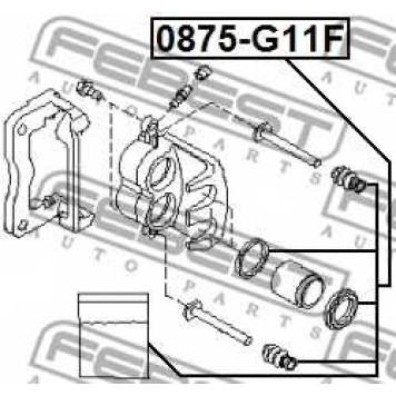 Ремкомплект тормозного суппорта FEBEST 0875-G11F-1