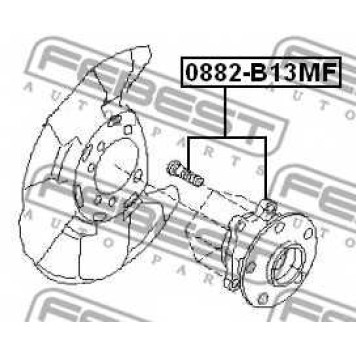 Ступица колеса FEBEST 0882-B13MF-1
