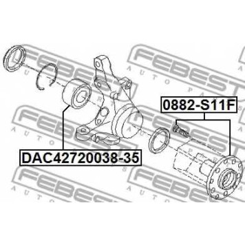 Ступица колеса FEBEST 0882-S11F-1