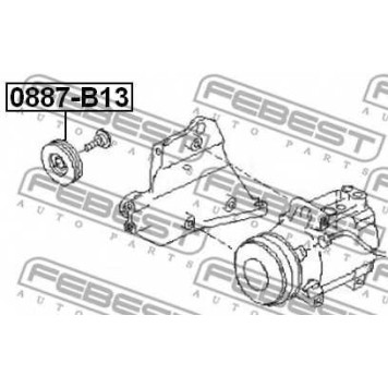 Натяжной ролик поликлинового ременя FEBEST 0887-B13-1