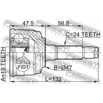 Шарнир приводного вала FEBEST 0910-014-1