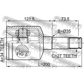 Шарнир приводного вала FEBEST 1011-CAPLH-1