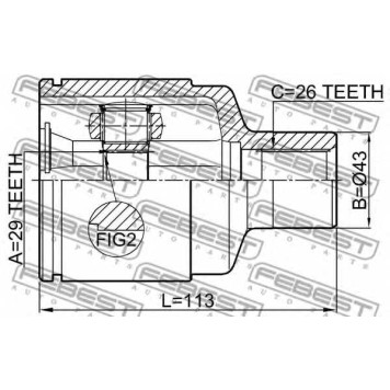 Шарнир приводного вала FEBEST 1011-EVATRH-1