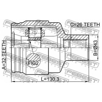 Шарнир приводного вала FEBEST 1011-EVMTRH-1