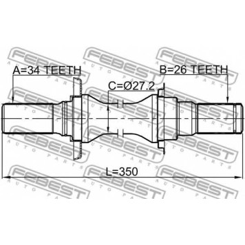 Приводной вал FEBEST 1012-V200ATRH-1