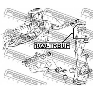 Несущий / направляющий шарнир FEBEST 1020-TRBUF-1