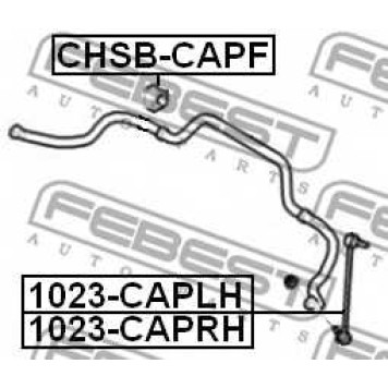 Тяга / стойка стабилизатора FEBEST 1023-CAPLH-1