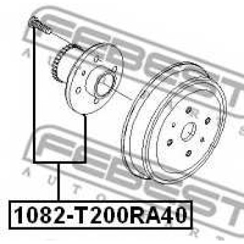Ступица колеса FEBEST 1082-T200RA40-1