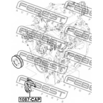 Натяжной ролик поликлинового ременя FEBEST 1087-CAP-1