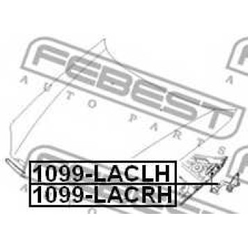 Монтажный комплект, капот двигателя FEBEST 1099-LACRH-1