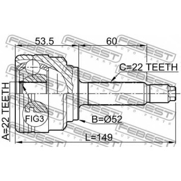 Шарнир приводного вала FEBEST 1110-007-1