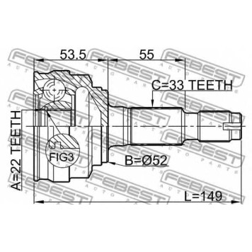 Шарнир приводного вала FEBEST 1110-011-1
