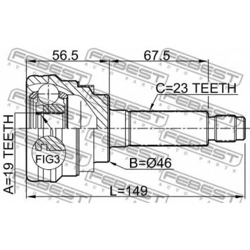Шарнир приводного вала FEBEST 1110-M100-1