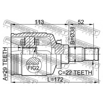 Шарнир приводного вала FEBEST 1111-J200-1
