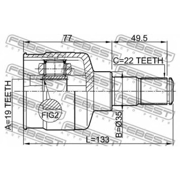 Шарнир приводного вала FEBEST 1111-MAT-1