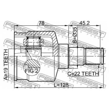 Шарнир приводного вала FEBEST 1111-SPA-1