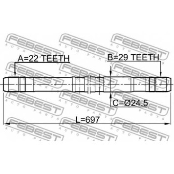Приводной вал FEBEST 1112-NEXRH-1