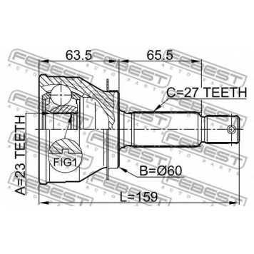 Шарнир приводного вала FEBEST 1210-006-1