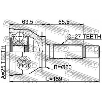 Шарнир приводного вала FEBEST 1210-011-1