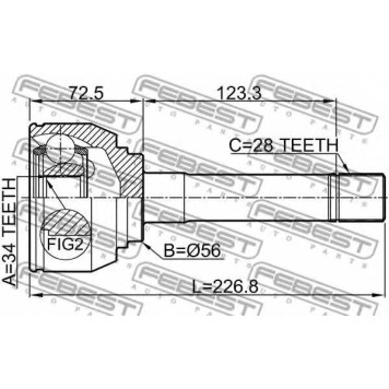 Шарнир приводного вала FEBEST 1210-H1-1