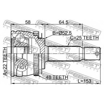 Шарнир приводного вала FEBEST 1210-MCA48-1