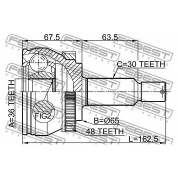 Шарнир приводного вала FEBEST 1210-TUCMTA48-1