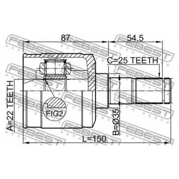 Шарнир приводного вала FEBEST 1211-ACCAT-1
