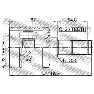Шарнир приводного вала FEBEST 1211-CM10R-1