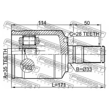 Шарнир приводного вала FEBEST 1211-CMATLH-1