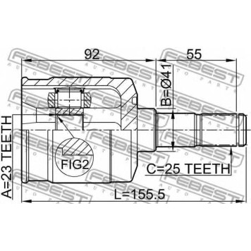 Шарнир приводного вала FEBEST 1211-EFAT-1