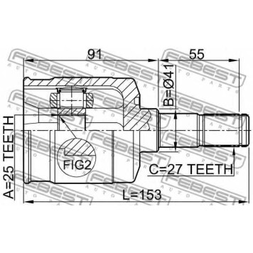 Шарнир приводного вала FEBEST 1211-EFMT-1