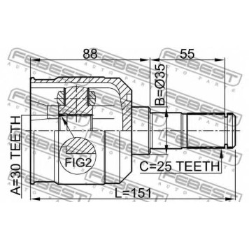 Шарнир приводного вала FEBEST 1211-MAT15-1