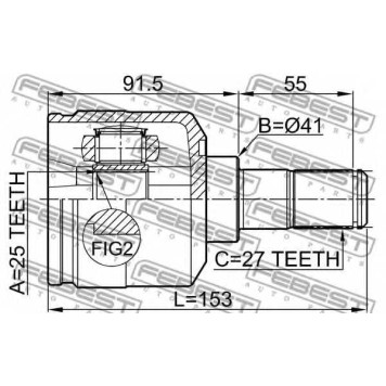 Шарнир приводного вала FEBEST 1211-NF-1