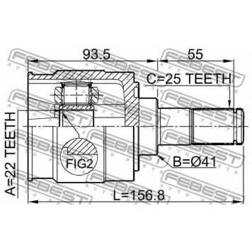 Шарнир приводного вала FEBEST 1211-RIOMT-1