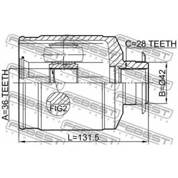 Шарнир приводного вала FEBEST 1211-SANFE22RH-1