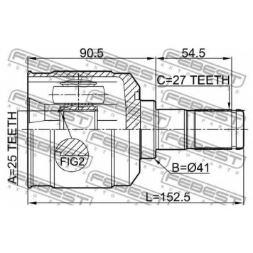 Шарнир приводного вала FEBEST 1211-SANFE24-1